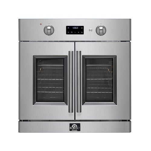 Forno Appliances - Asti 30 in. Single Electric Convection Wall Oven with French Doors - Stainless Steel