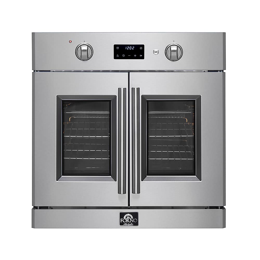 Forno Appliances - Asti 30 in. Single Electric Convection Wall Oven with French Doors - Stainless Steel