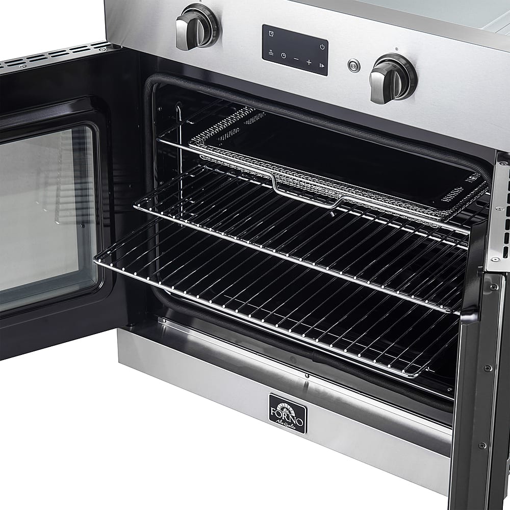Forno Appliances - Asti 30 in. Single Electric Convection Wall Oven with French Doors - Stainless Steel