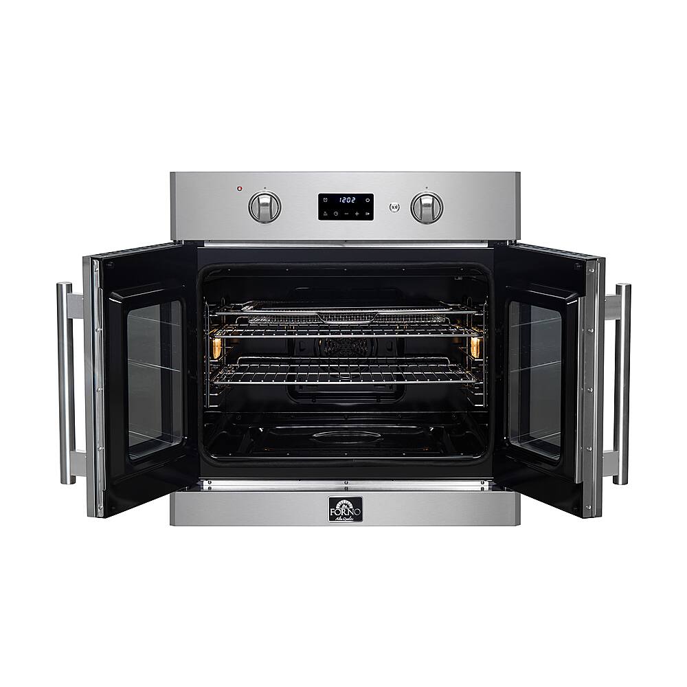 Forno Appliances - Asti 30 in. Single Electric Convection Wall Oven with French Doors - Stainless Steel