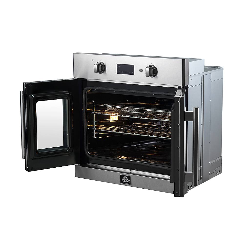 Forno Appliances - Asti 30 in. Single Electric Convection Wall Oven with French Doors - Stainless Steel