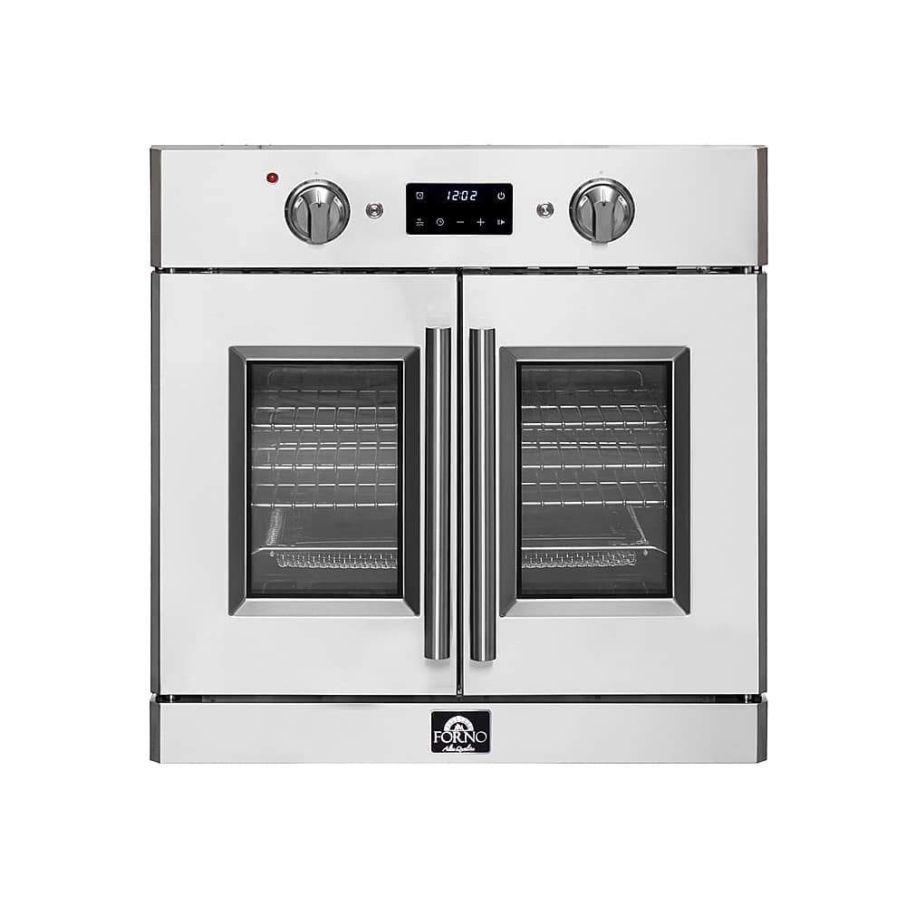Forno Appliances - Gallico 30 in. Single Electric Convection Wall Oven with French Doors - Stainless Steel