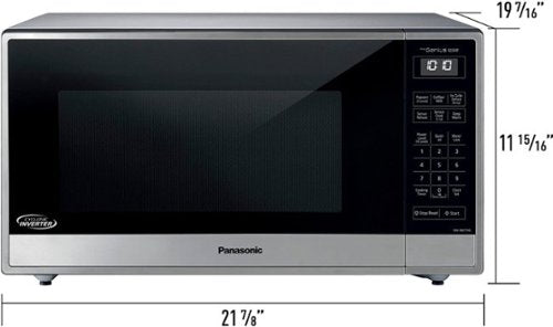Panasonic - 1.6 Cu. Ft. 1250Watt Countertop Microwave Oven with Cyclonic Inverter Technology - Stainless Steel/silver