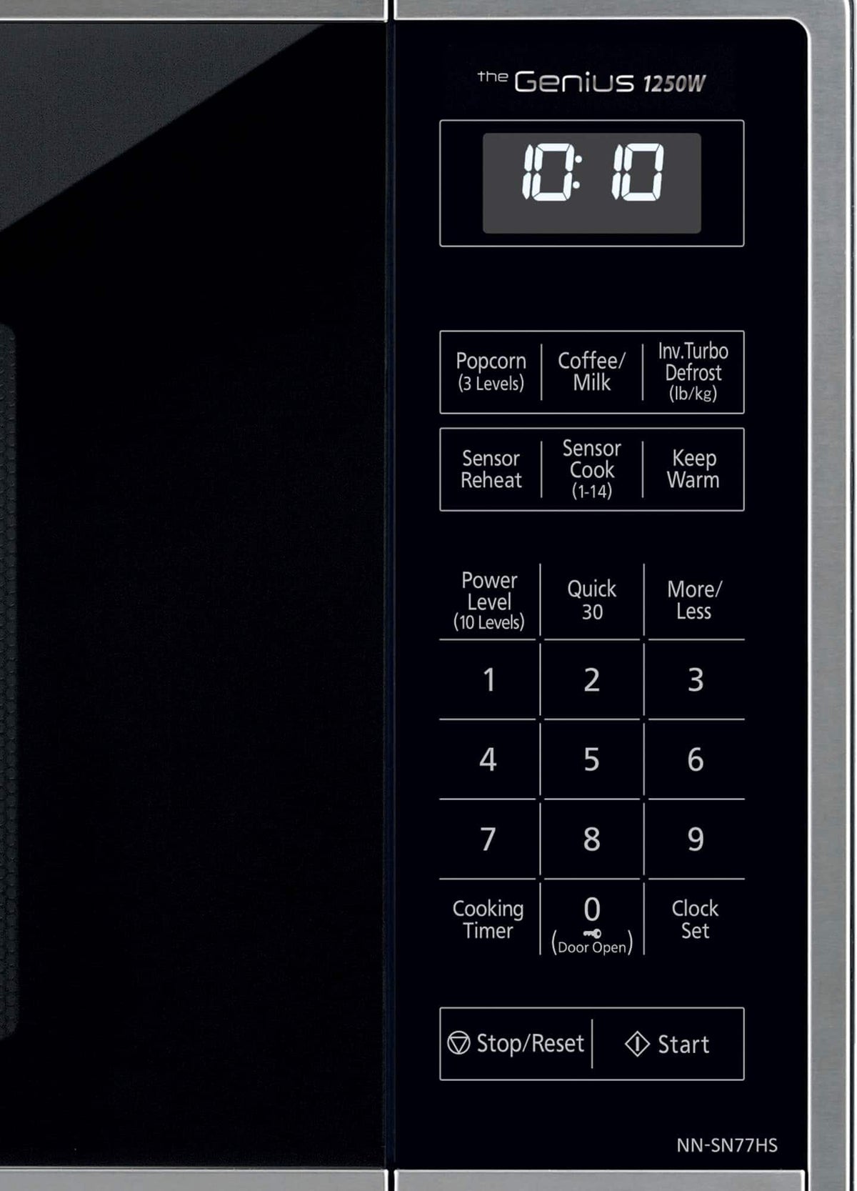 Panasonic - 1.6 Cu. Ft. 1250Watt Countertop Microwave Oven with Cyclonic Inverter Technology - Stainless Steel/silver