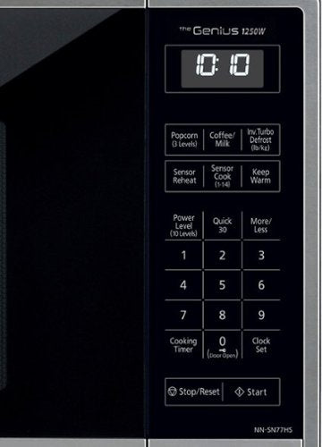 Panasonic - 1.6 Cu. Ft. 1250Watt Countertop Microwave Oven with Cyclonic Inverter Technology - Stainless Steel/silver