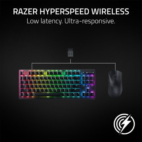 Razer - DeathAdder V3 HyperSpeed Lightweight Bluetooth Optical Gaming Mouse for PC with 100 Hour Battery - Wireless - Black