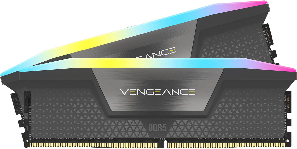 CORSAIR - VENGEANCE RGB 64GB (2 x 32GB) DDR5 6000MHz Z30 AMD EXPO & Intel XMP UDIMM Desktop Memory - Gray
