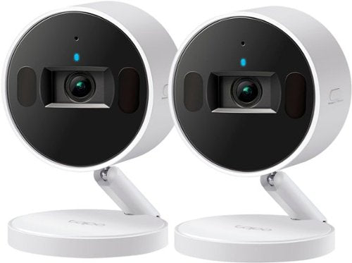 TP-Link - Tapo Indoor Wi-Fi 2K Crystal-Clear Video, Plug-In Security Camera with Magnetic Base (2-pack) - No Monthly Fees - White