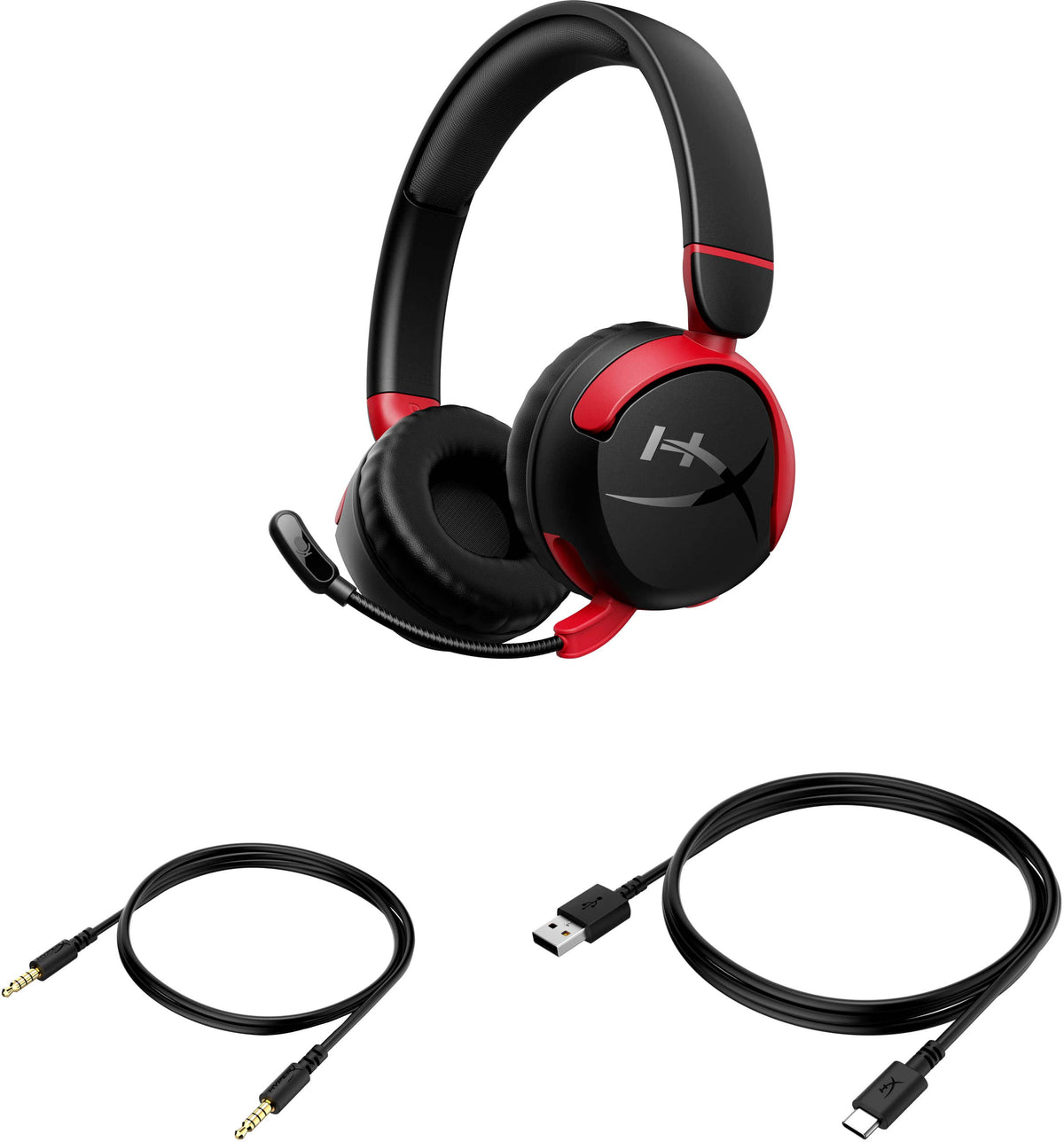 HyperX - Cloud Mini Wireless Headset for PC, PS5, PS4, Xbox Series X|S, Xbox One, Nintendo Switch, Chromebook, and Mobile - Red/Black