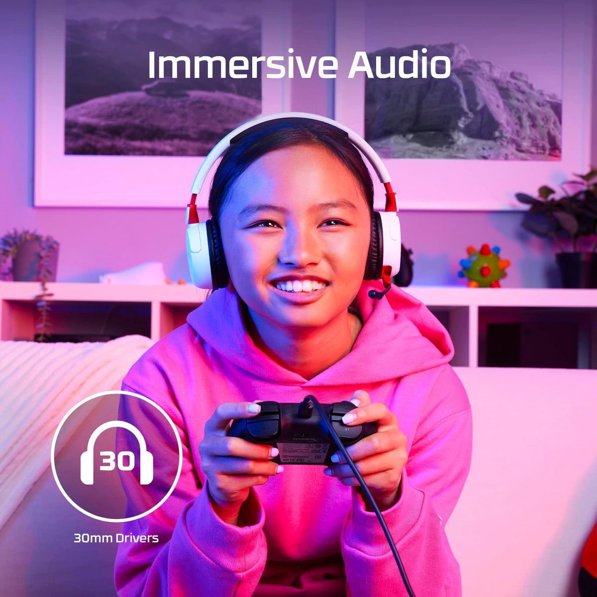 HyperX - Cloud Mini Wireless Headset for PC, PS5, PS4, Xbox Series X|S, Xbox One, Nintendo Switch, Chromebook, and Mobile - Red/Black