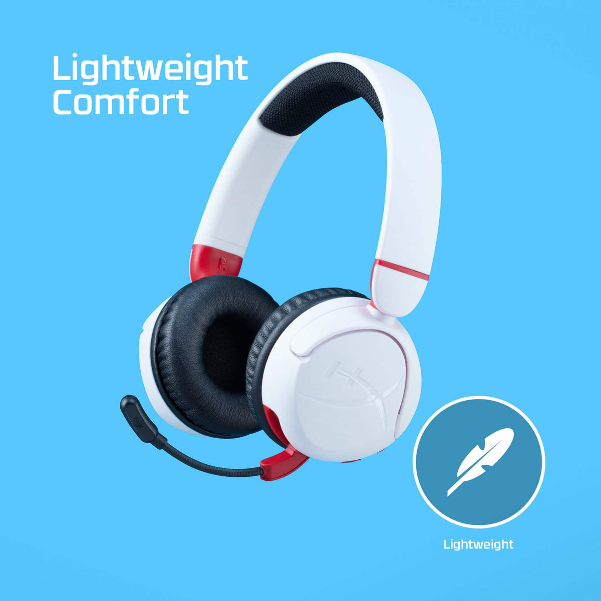 HyperX - Cloud Mini Wireless Headset for PC, PS5, PS4, Xbox Series X|S, Xbox One, Nintendo Switch, Chromebook, and Mobile - Red/Black