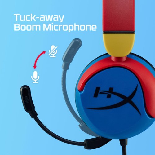 HyperX - Cloud Mini Wired Headset for PC, PS5, PS4, Xbox Series X|S, Xbox One, Nintendo Switch, Chromebook, and Mobile - Blue/Red/Yellow