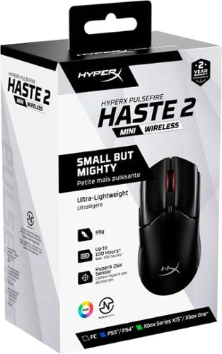 HyperX - Pulsefire Haste 2 Core Lightweight Wireless Optical Gaming Mouse - Wireless - Black