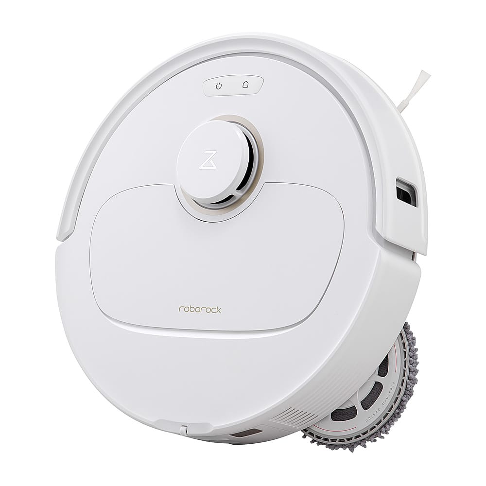 Roborock - Qrevo Pro Wi-Fi Connected Robot Vacuum and Mop with FlexiArm Design Edge Mopping, Dynamic Hot Water Mop Washing - White