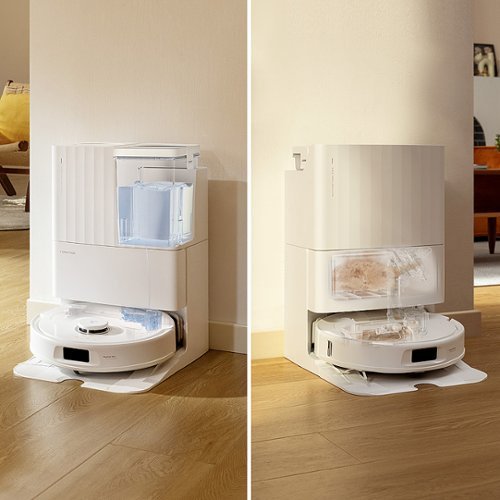 Roborock - Qrevo Pro Wi-Fi Connected Robot Vacuum and Mop with FlexiArm Design Edge Mopping, Dynamic Hot Water Mop Washing - White