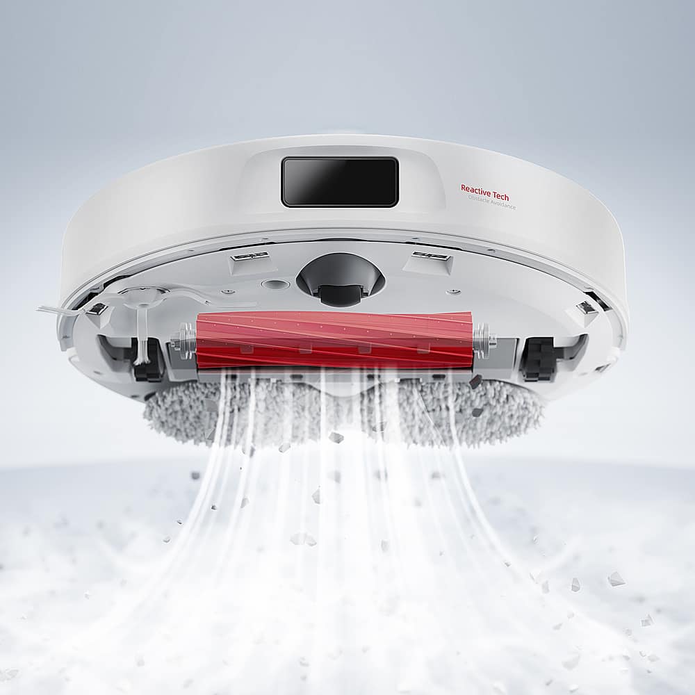 Roborock - Qrevo Pro Wi-Fi Connected Robot Vacuum and Mop with FlexiArm Design Edge Mopping, Dynamic Hot Water Mop Washing - White