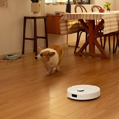 Roborock - Qrevo Pro Wi-Fi Connected Robot Vacuum and Mop with FlexiArm Design Edge Mopping, Dynamic Hot Water Mop Washing - White