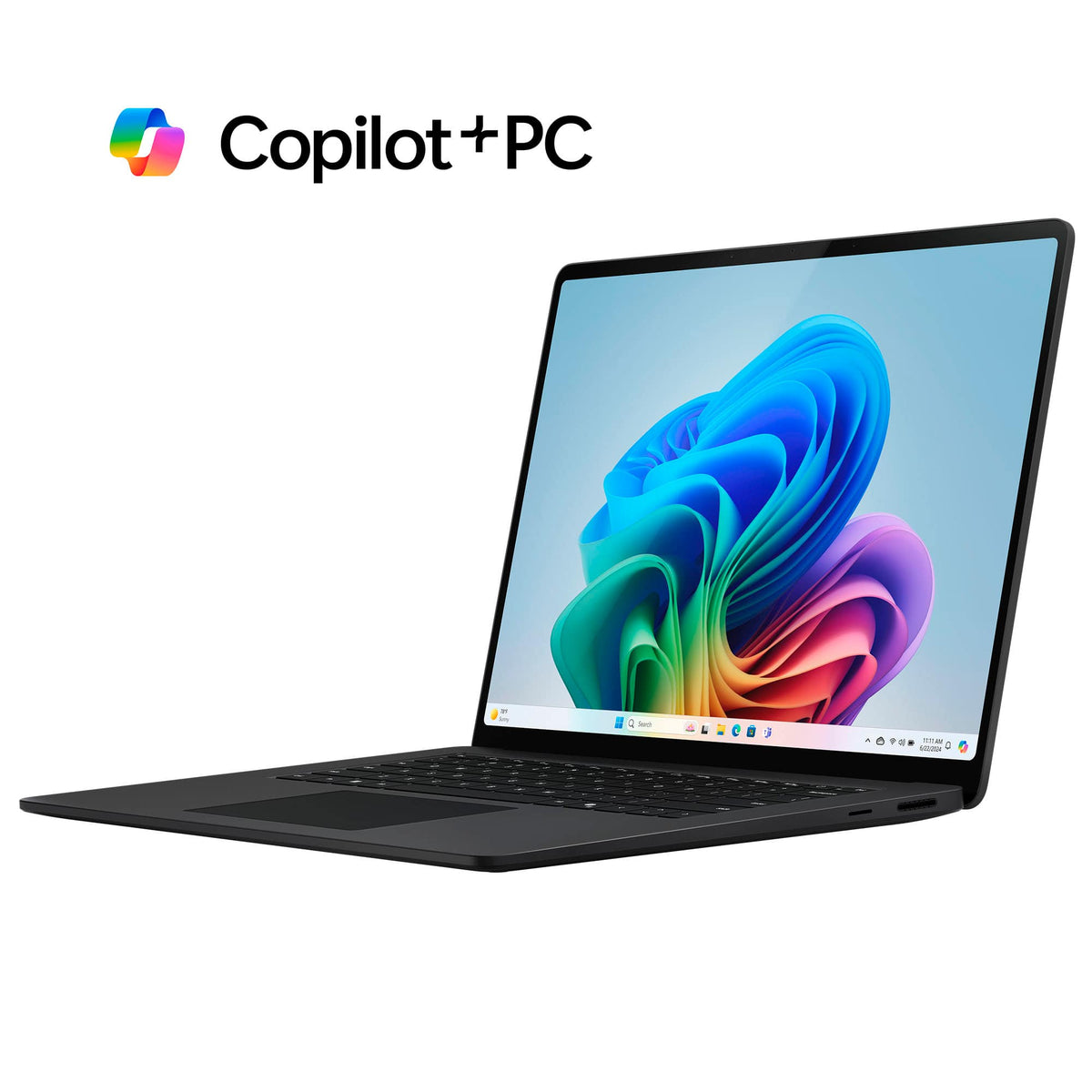 Microsoft - Surface Laptop - 15" 2K Touchscreen - Snapdragon X Elite 2024 - 16GB Memory - 512GB Storage (7th Ed) - Copilot+ PC - Black