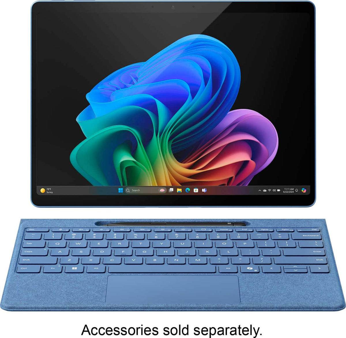 Microsoft - Surface Pro - Copilot+ PC - 13” Touchscreen - Snapdragon X Plus - 16GB Memory - 512GB SSD - Device Only (11th Ed) - Sapphire