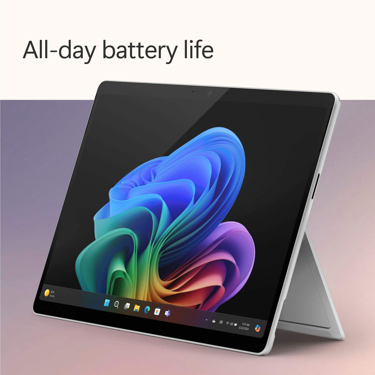 Microsoft - Geek Squad Refurbished Good - Surface Pro 5G - Copilot+ PC - 13" OLED - Snapdragon X Elite 12 Core - 16GB Memory - 512GB SSD - Platinum