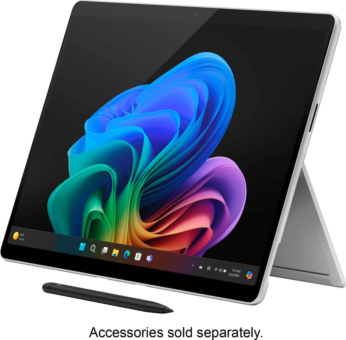 Microsoft - Geek Squad Certified Refurbished Surface Pro - Copilot+ PC - 13” - Snapdragon X Plus 10 Core - 16GB Memory - 256GB SSD - Platinum