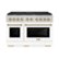 ZLINE - 48 in. Wide 8 Burner Autograph Paramount Gas Range  and Gold Accents (SGRZ-WM-48-G) - White