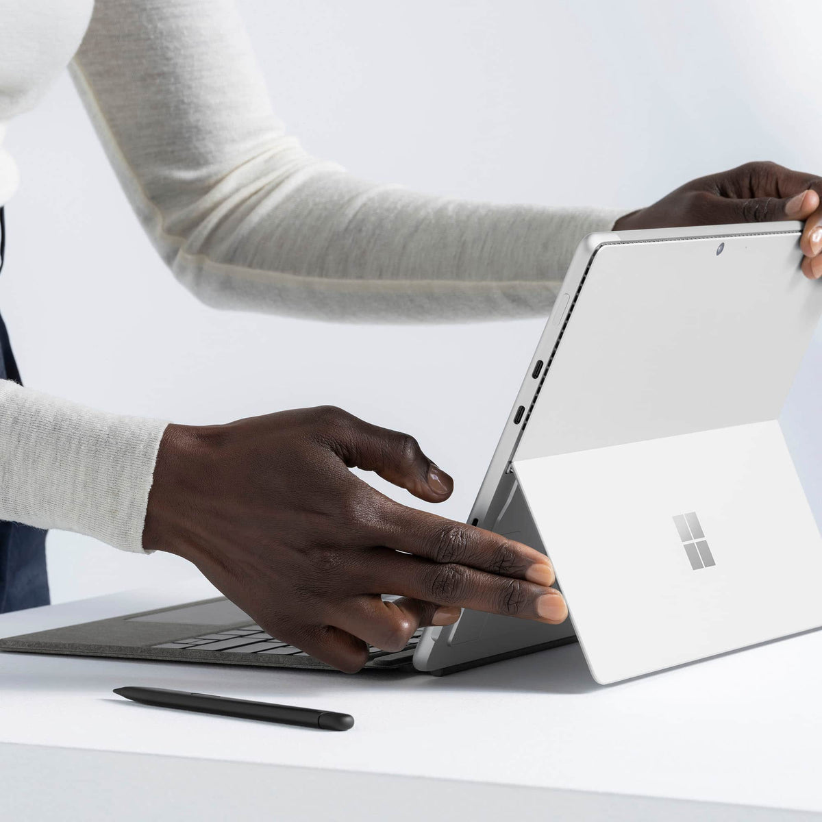 Microsoft - Surface Pro Keyboard for Pro 13" (11th Edition), Pro 9, and Pro 8 with Pen Storage - Dune