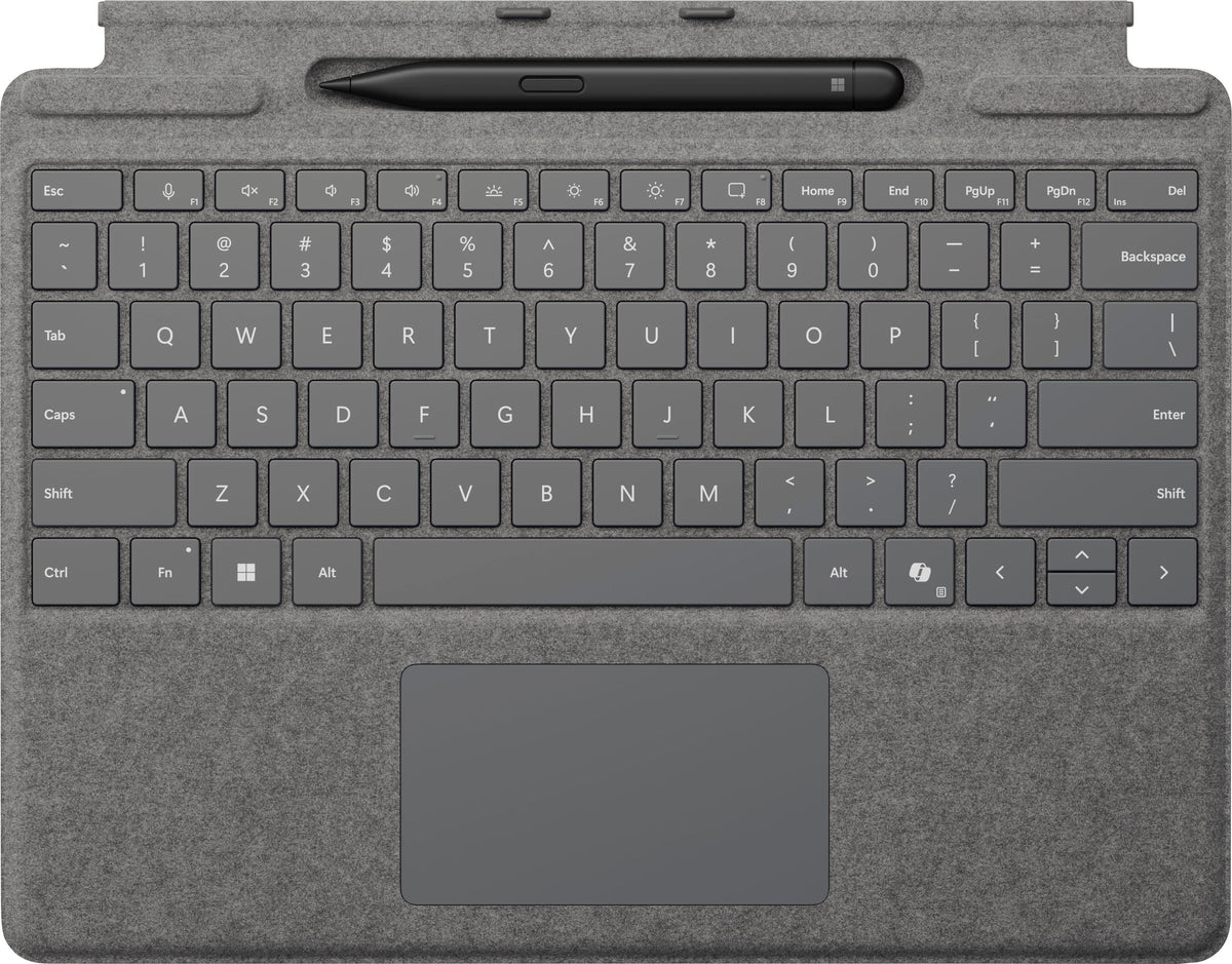 Microsoft - Limited Edition Teen Designed Pro 13” Keyboard for Pro 13” (11th Ed.), Pro 9, and Pro 8 and Surface Slim Pen (2nd Ed.) - Platinum