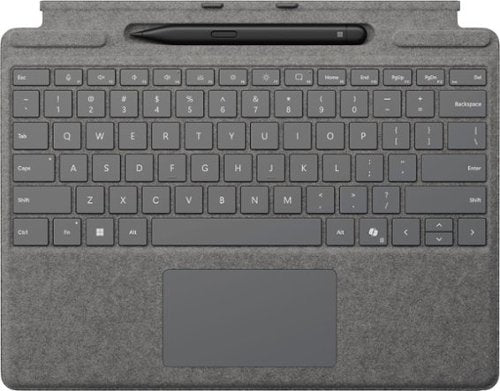 Microsoft - Limited Edition Teen Designed Pro 13” Keyboard for Pro 13” (11th Ed.), Pro 9, and Pro 8 and Surface Slim Pen (2nd Ed.) - Platinum
