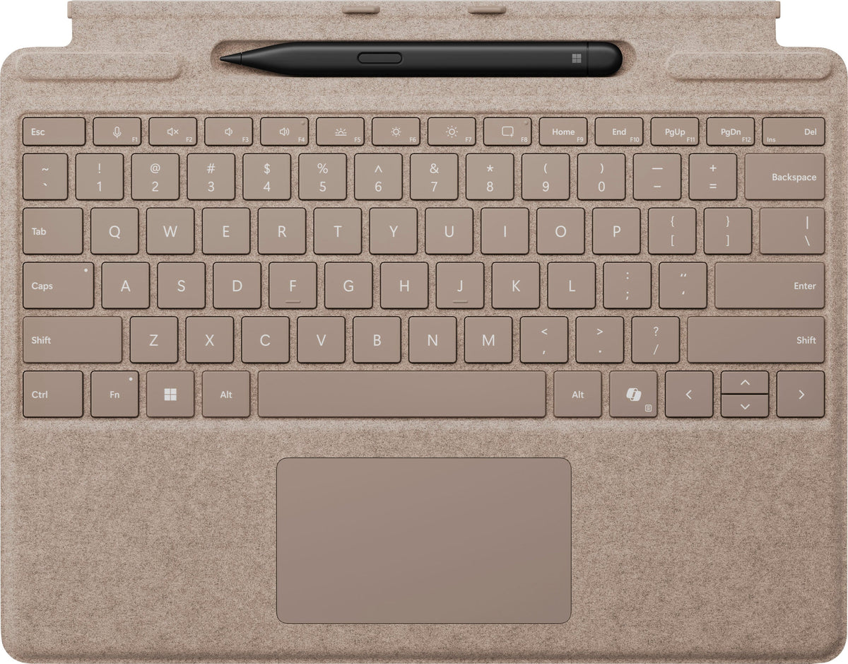 Microsoft - Surface Slim Pen (2nd Edition) and Pro Keyboard for Pro (11th Edition), Pro 9, and Pro 8 - Dune