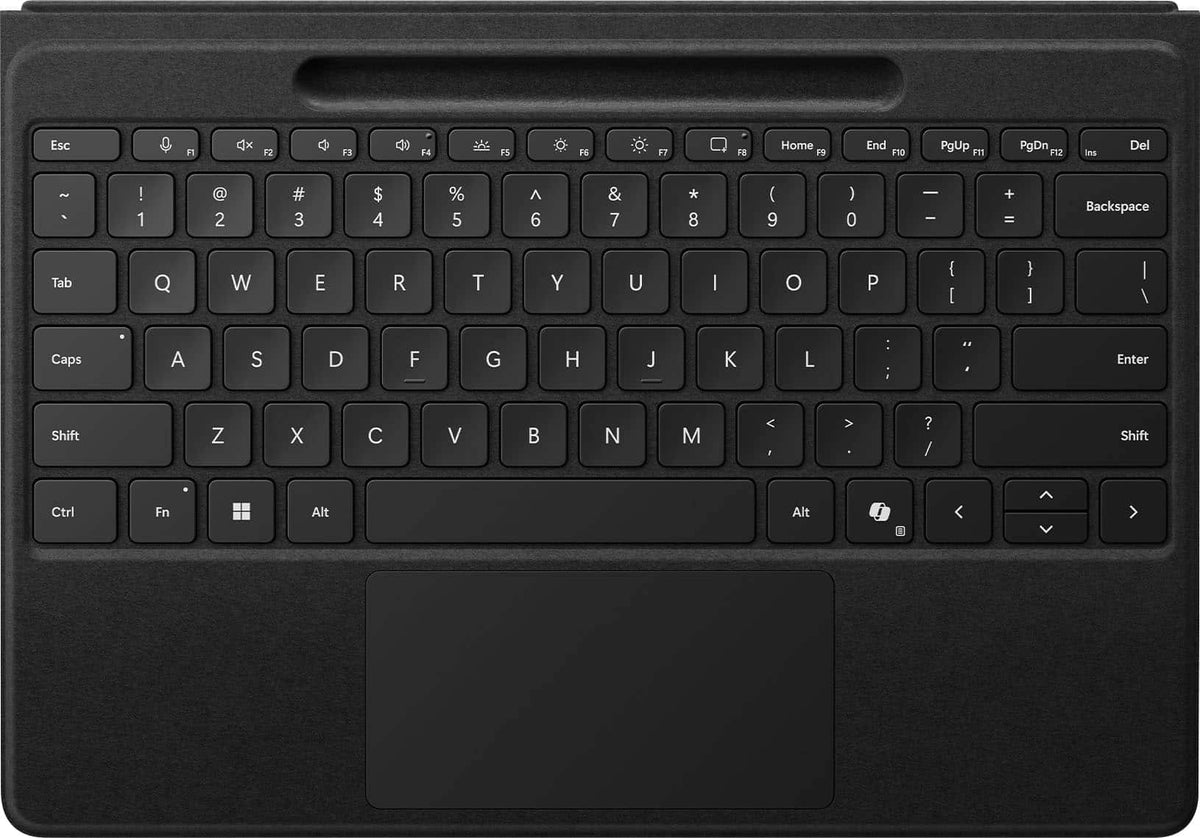 Microsoft - Surface Pro 13" Flex Keyboard for Pro 13" (11th Edition), Pro 9, and Pro 8 with Pen Storage - Black