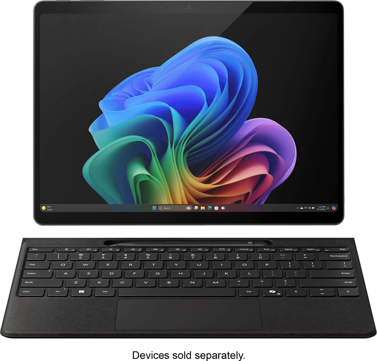 Microsoft - Surface Pro 13" Flex Keyboard for Pro 13" (11th Edition), Pro 9, and Pro 8 with Pen Storage - Black