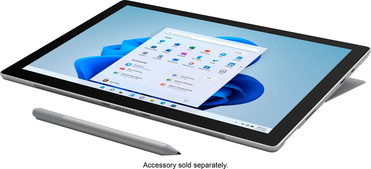 Microsoft - Geek Squad Refurbished Good - Surface Pro 7+ - 12.3” Touch Screen – Intel Core i5 – 8GB Memory – 256GB SSD with Black Cover (Latest Model) - Platinum