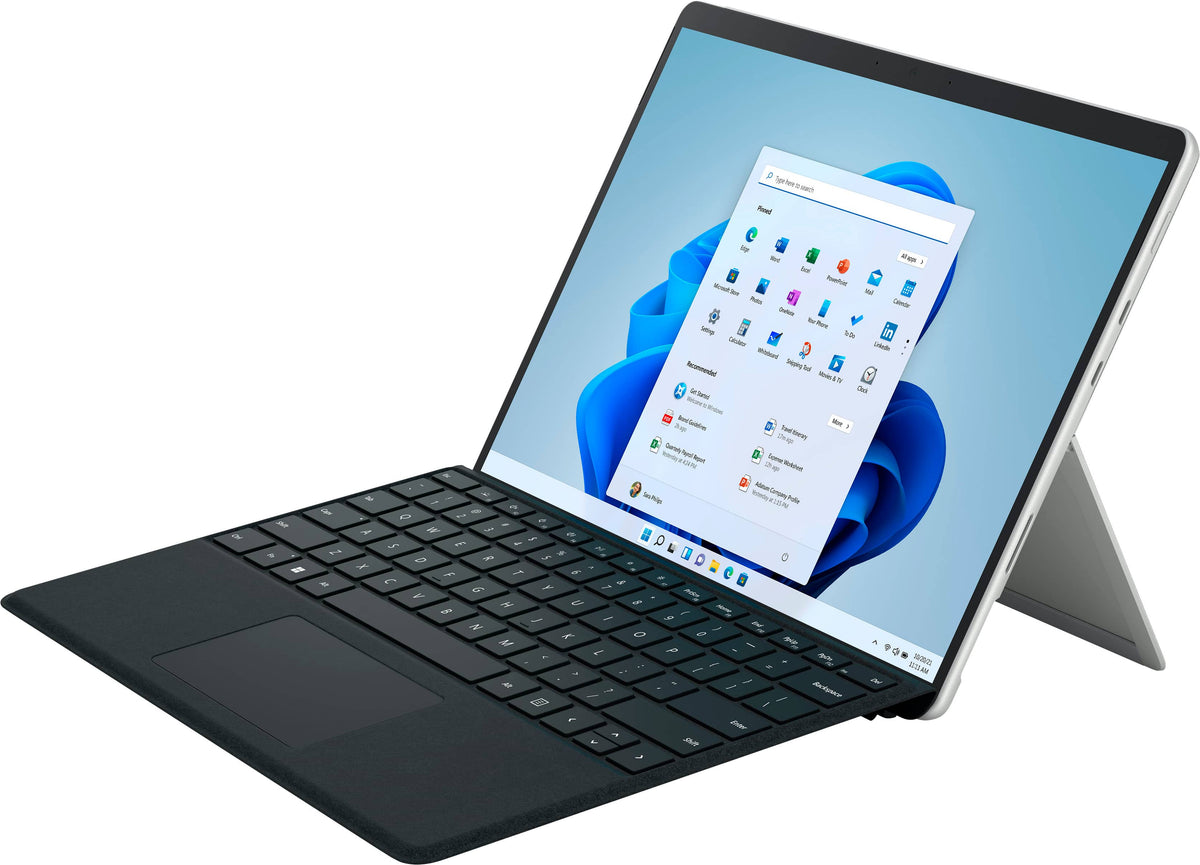 Microsoft - Refurbished Surface Pro 8 – 13” Touch Screen – Intel Core i5 – 8GB Memory – 128GB SSD – Device with Black Keyboard - Platinum