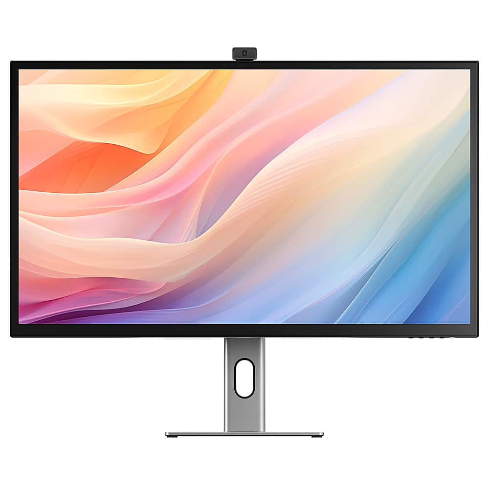 Alogic - Clarity Max Pro 32" 60 Hz UHD 4K Monitor with USB-C, 65W Power Delivery and 8MP Smart Webcam - Silver, Black, Multicolor