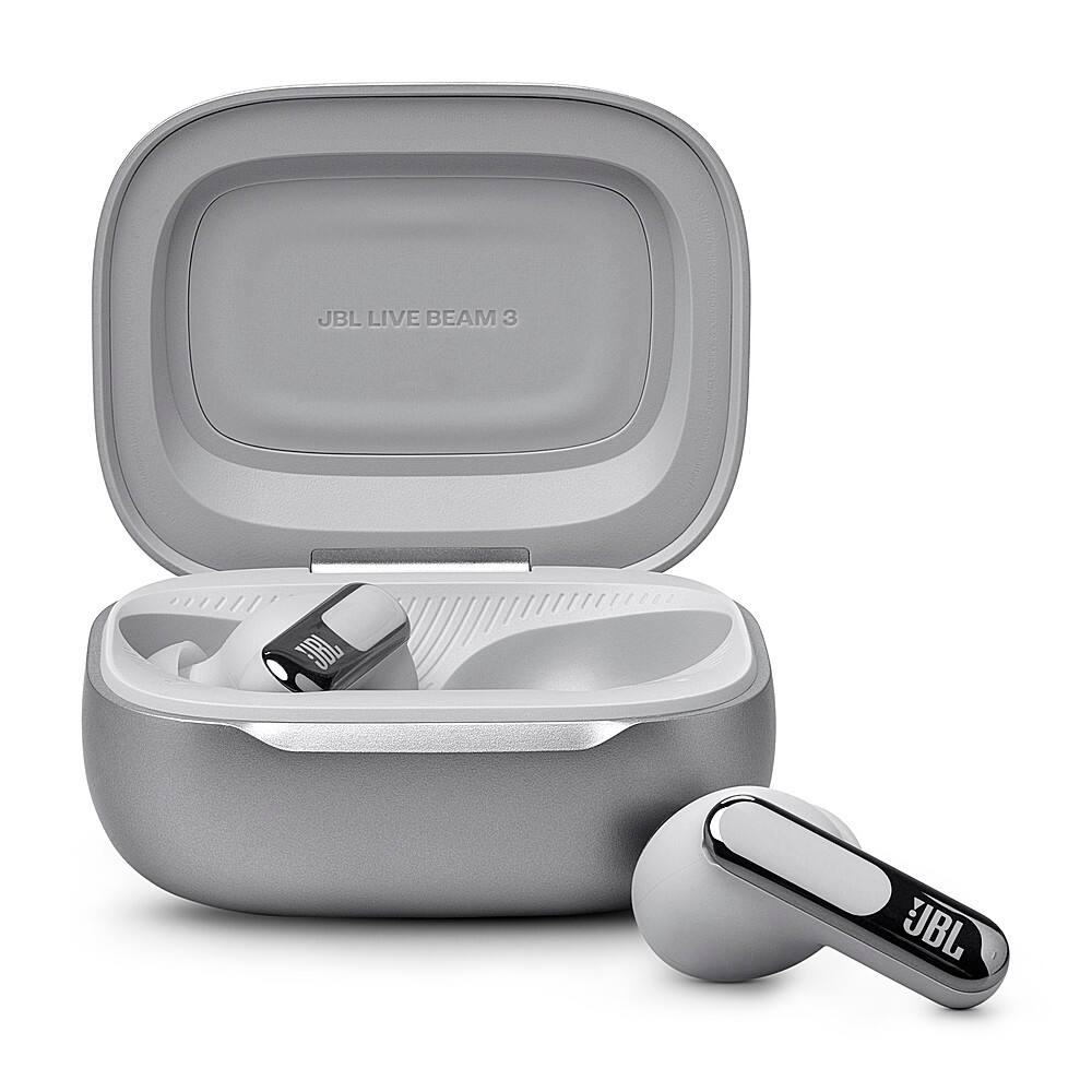 JBL - Live Beam 3 True Wireless Noise Cancelling Earbuds - 2024 - Silver