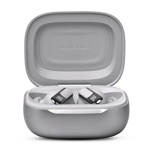 JBL - Live Beam 3 True Wireless Noise Cancelling Earbuds - 2024 - Silver