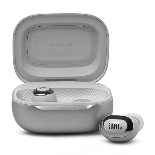 JBL - Live Buds 3 True Wireless Noise Cancelling Earbuds - 2024 - Silver