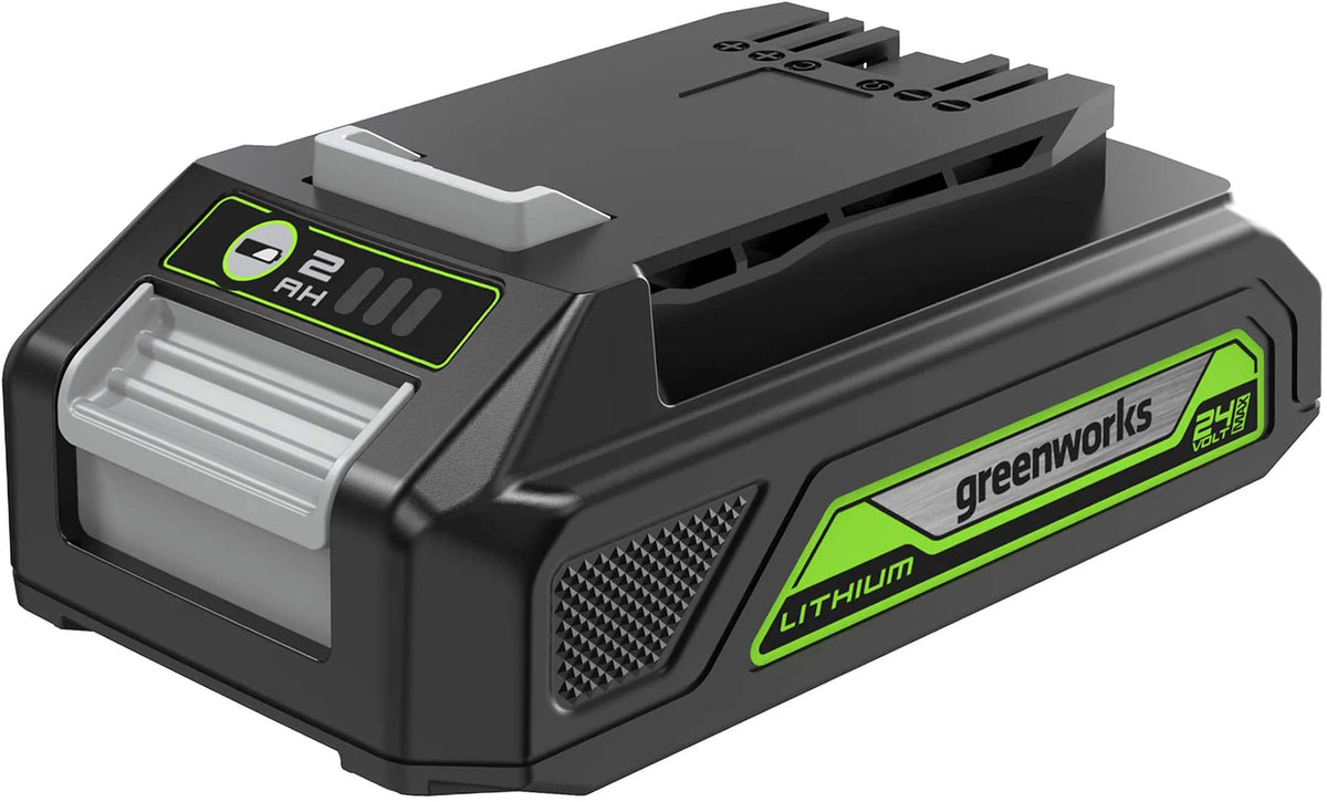 Greenworks - 24V 5 Tool Combo Kit - Drill, Impact Driver, Recip Saw, Light, Bluetooth Speaker, 2Ah + 4Ah Batteries, & Charger - Green