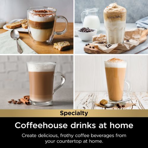 Ninja - Pods & Grounds Specialty Single-Serve Iced Coffee Maker, K-Cup Pod Compatible with Foldaway Milk Frother - Sage Green