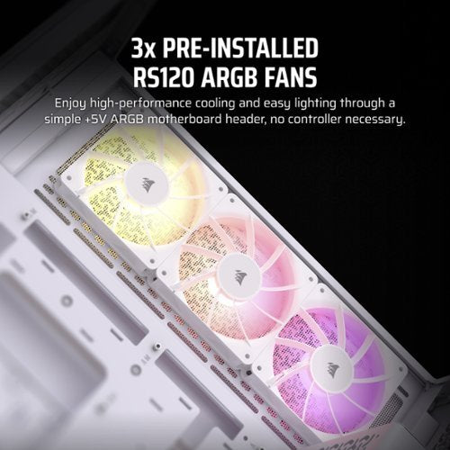 CORSAIR - 3500X ARGB ATX Mid-Tower PC Case - White
