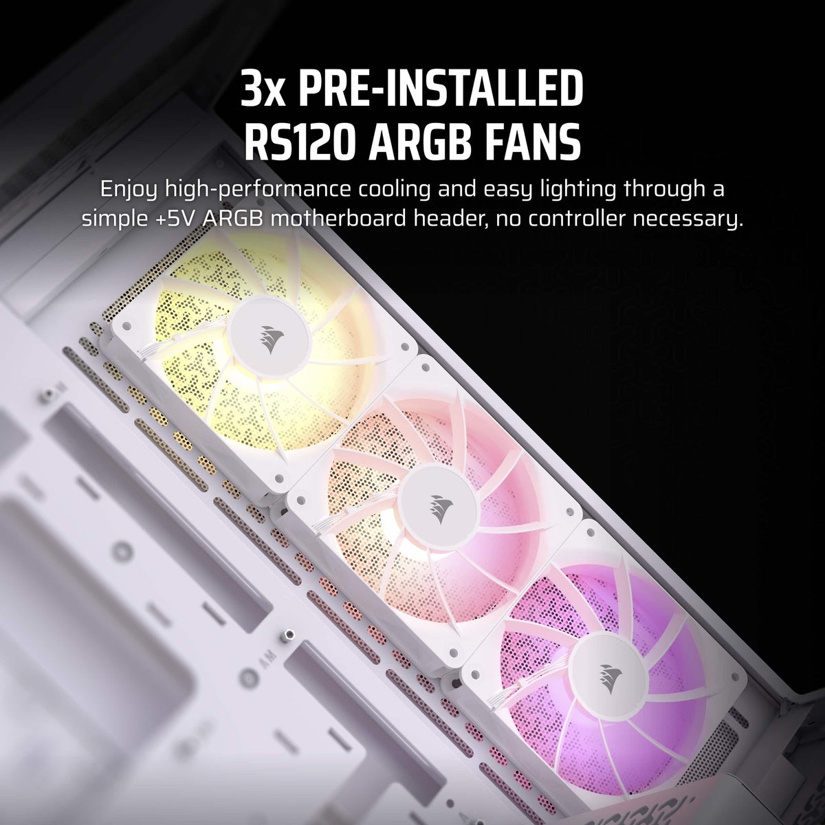 CORSAIR - 3500X ARGB ATX Mid-Tower PC Case - White