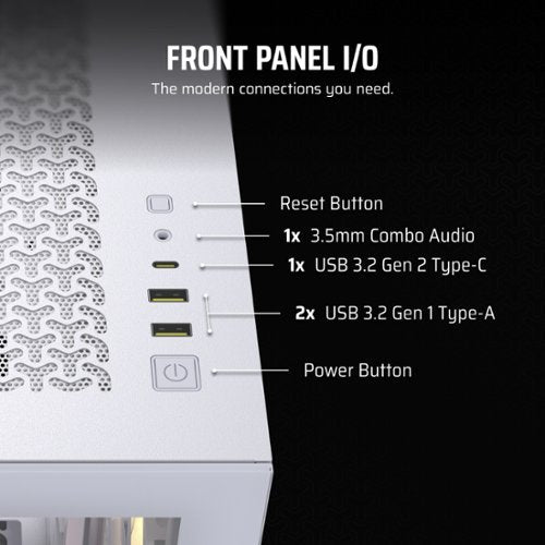 CORSAIR - 3500X ARGB ATX Mid-Tower PC Case - White