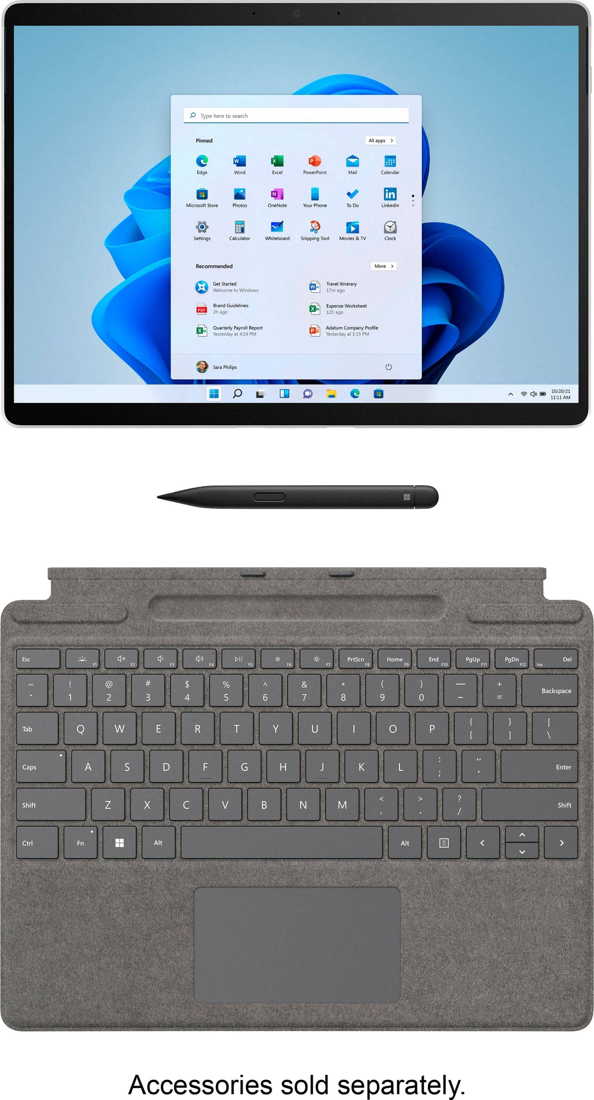 Refurbished Surface Pro X – 13” Touch Screen – Microsoft SQ2 – 16GB Memory – 256GB SSD – Device Only - Platinum