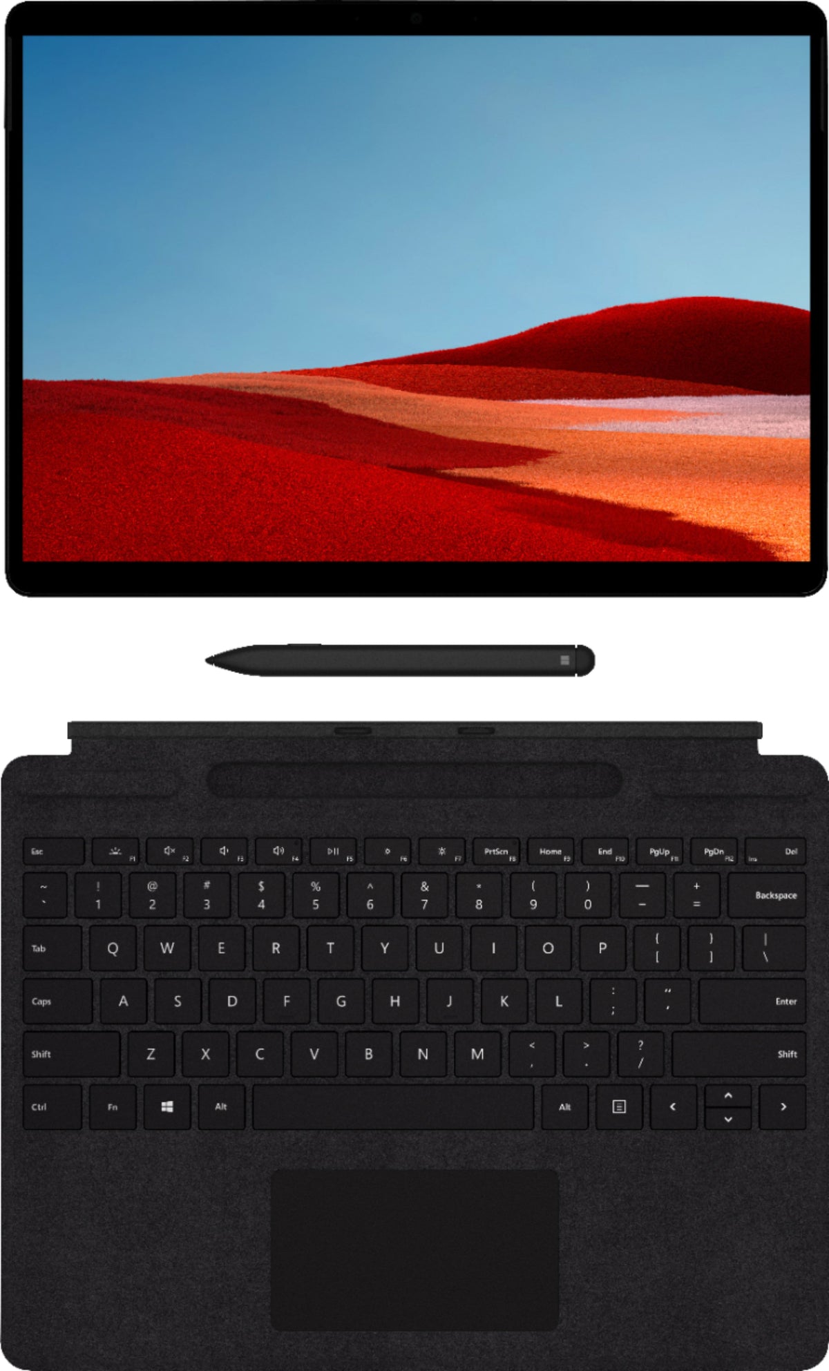 Geek Squad Refurbished Good - Surface Pro X - 13" Touch Screen - Microsoft SQ1 - 8GB Memory - 256GB SSD - WiFi+4G LTE - Keyboard+Slim Pen - Matte Black
