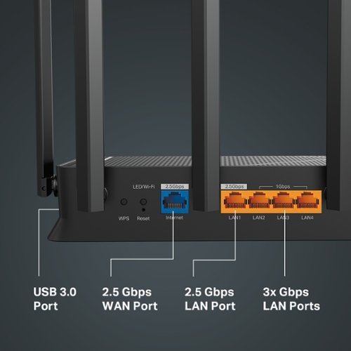 TP-Link - Archer BE6500 Dual-Band Wi-Fi 7 Router - Black