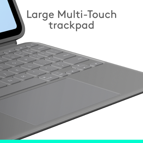 Logitech - Combo Touch iPad Air 11-inch - Latest Model (M2, M3 & M4), iPad Air (5th gen) Keyboard Case with Detachable Keyboard - Oxford Gray