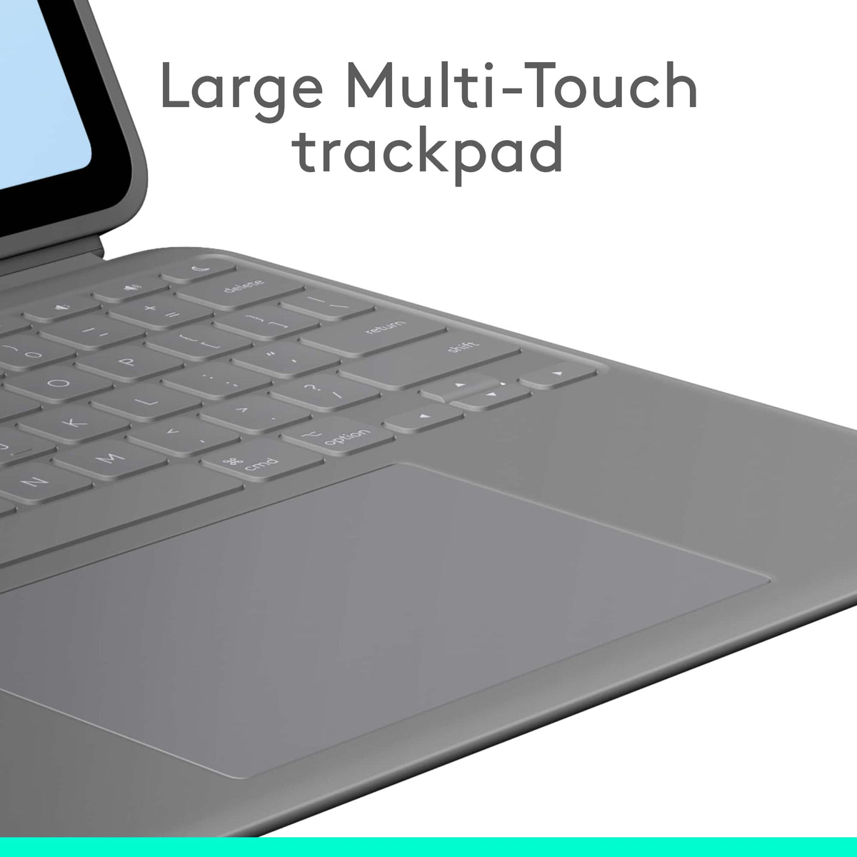 Logitech - Combo Touch iPad Air 13-inch - Latest Model (M2, M3 & M4), iPad Air (5th gen) Keyboard Case with Detachable Keyboard - Oxford Gray