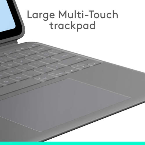 Logitech - Combo Touch iPad Air 13-inch - Latest Model (M2, M3 & M4), iPad Air (5th gen) Keyboard Case with Detachable Keyboard - Oxford Gray
