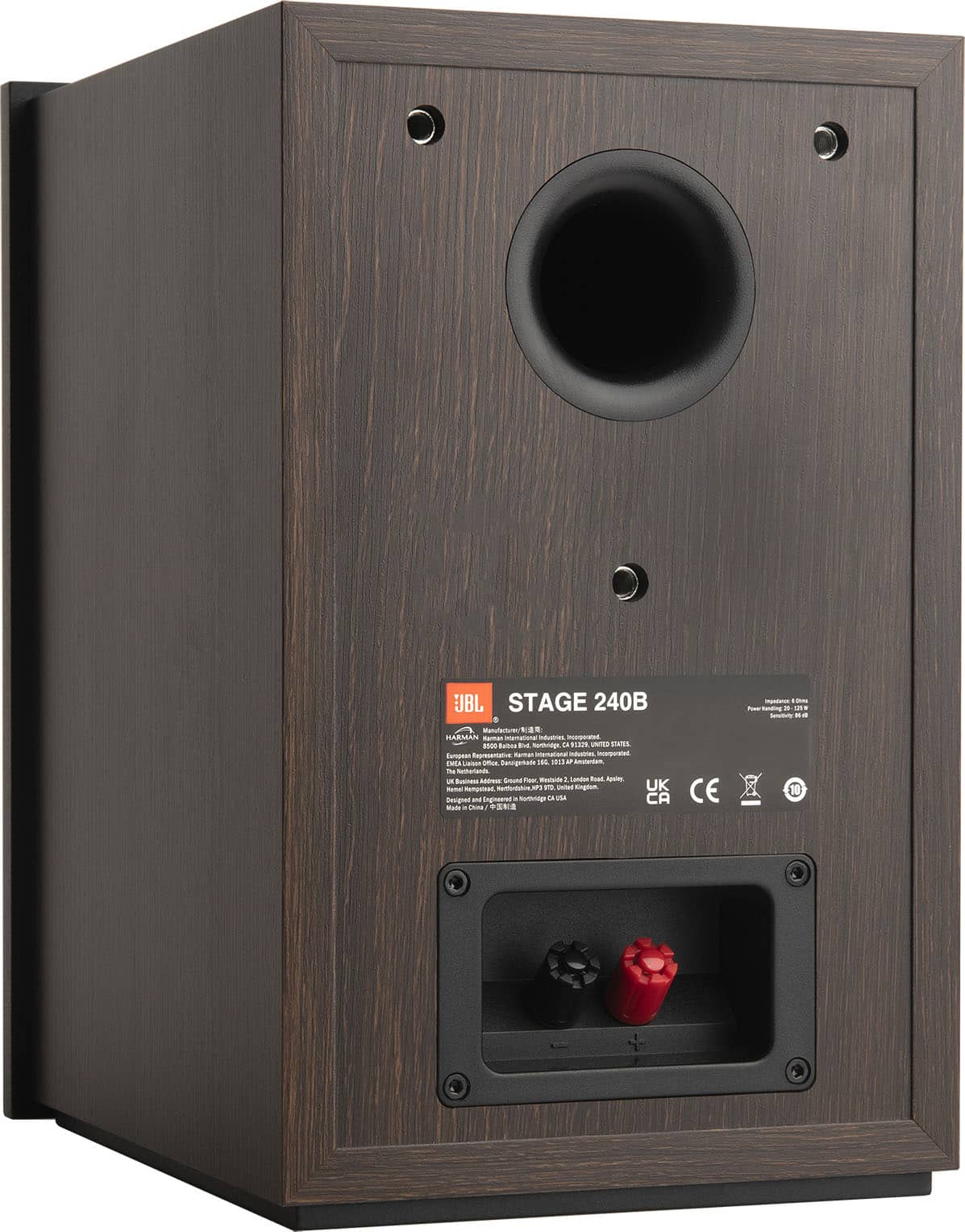 JBL - Stage2 240B 2-Way 4.5-inch (114mm) Bookshelf Loudspeaker - Pair - Espresso